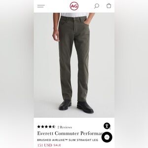 AG Adriano Goldschmied Everett commuter performance pants